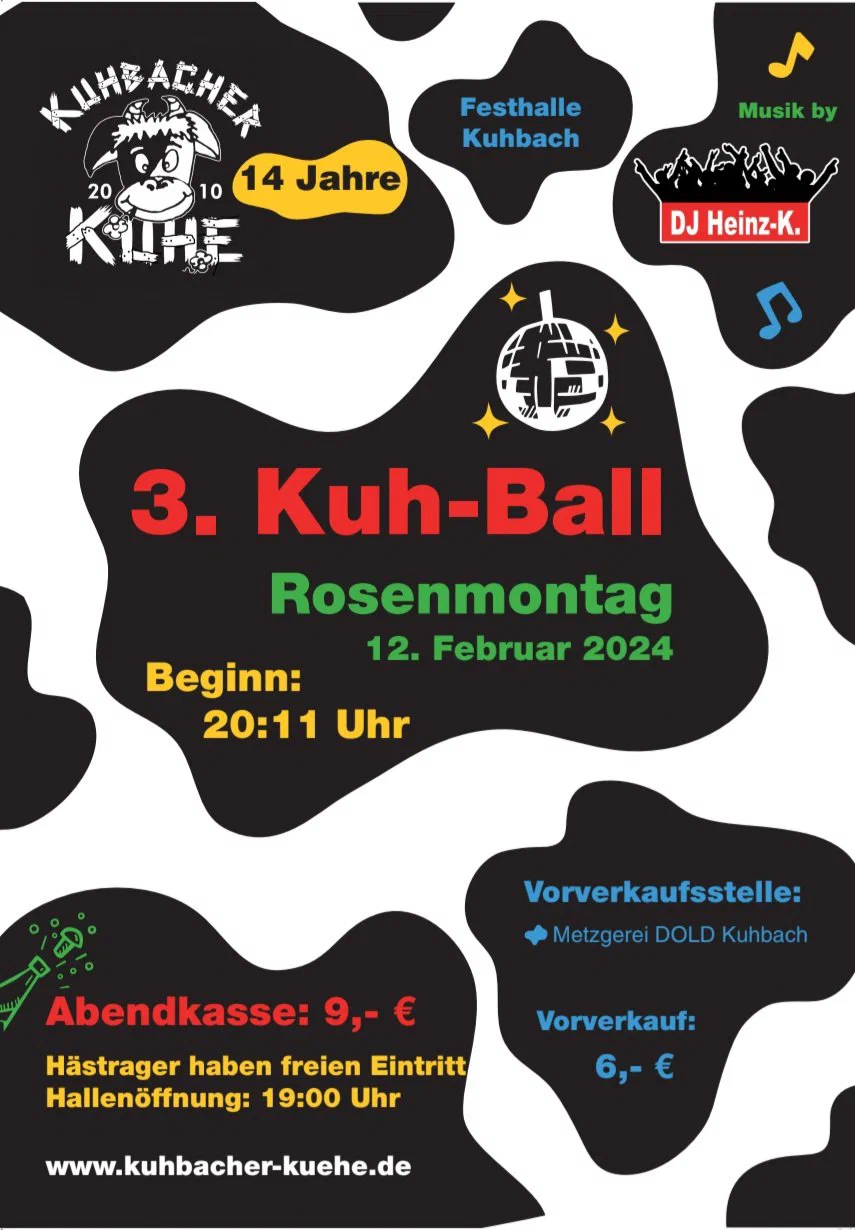 Einladung zum 3. Kuhball